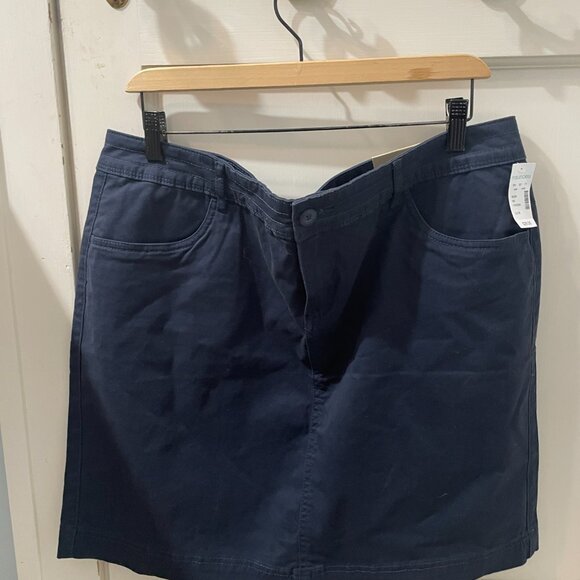 Maurices Navy Skirt size 15/16 NWT Twill Cotton - Picture 2 of 8